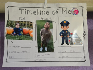 piece of paper with baby a little kid pictures on it